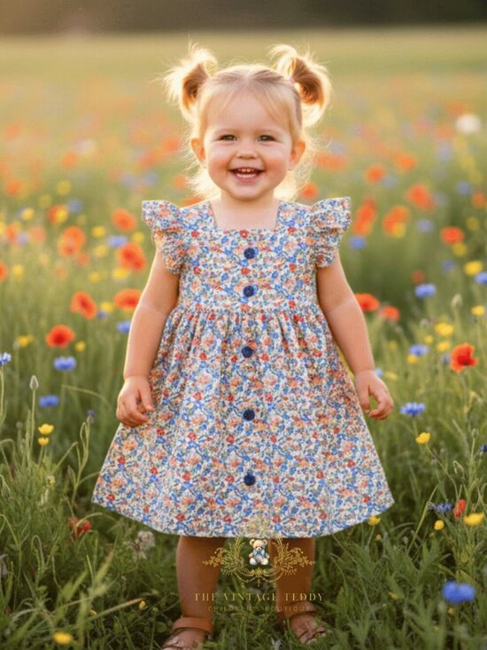 Other - NWT Pretty Girls Floral Dress Spring & Summer Bohemian Kids Colorful Flowers 4T